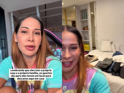 Maíra Cardi revela que funcionários usam quarto de visitas e defende ambiente acolhedor